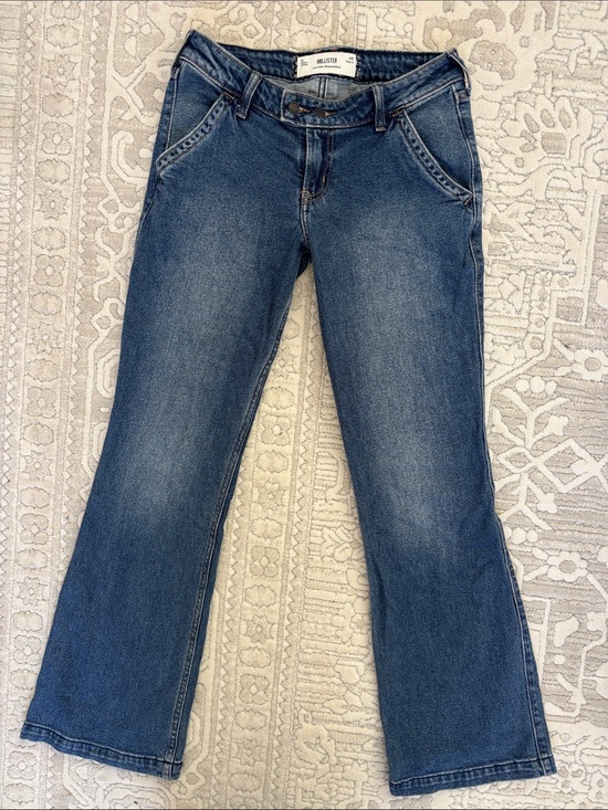 Hollister Denim - Hollister Women's Blue Flare Jeans - Slightly Faded Wash